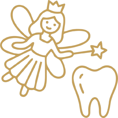 Dente con fatina, icona per Odontoiatria Pediatrica a Passo Corese